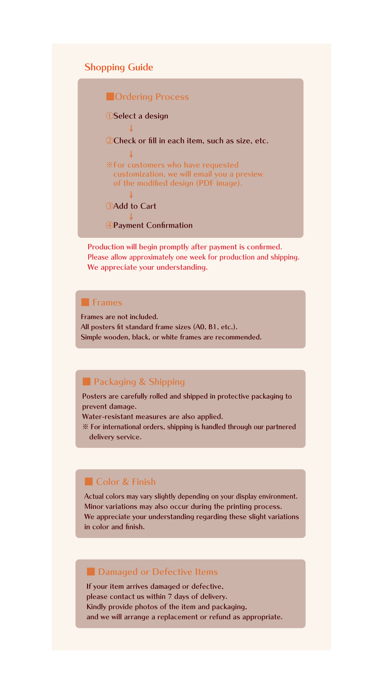 Shopping guide