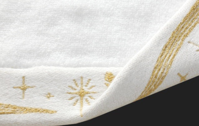 Star Wash TowelのStory シリーズ全４回 (4回目 デザイン部の両面加工 ）