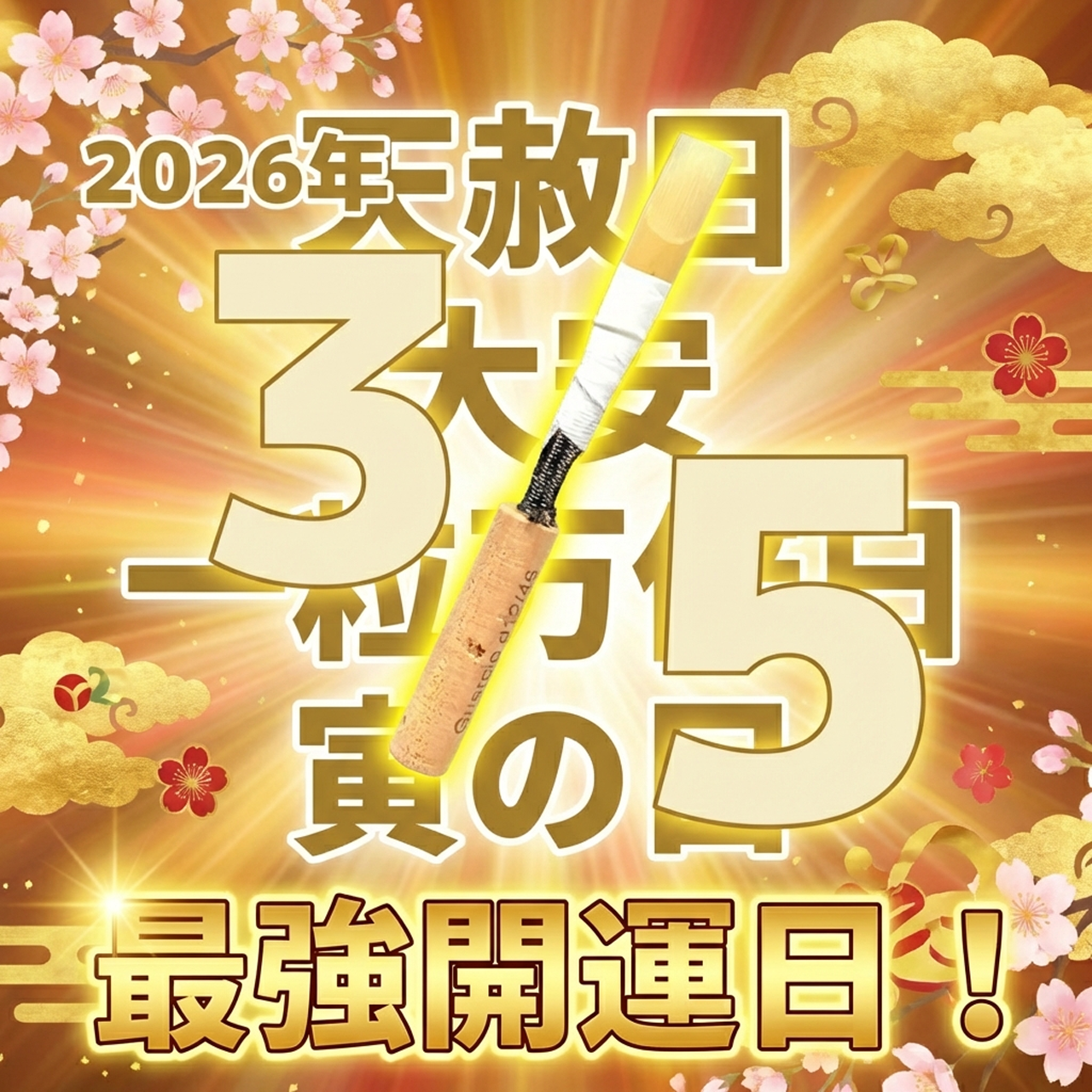 最強開運日オーボエリードなど10%OFF!
