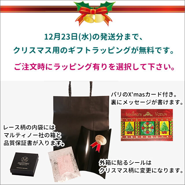 【ご利用期間終了】12/22までX'masラッピング無料！クーポンご利用で全品5%OFF！