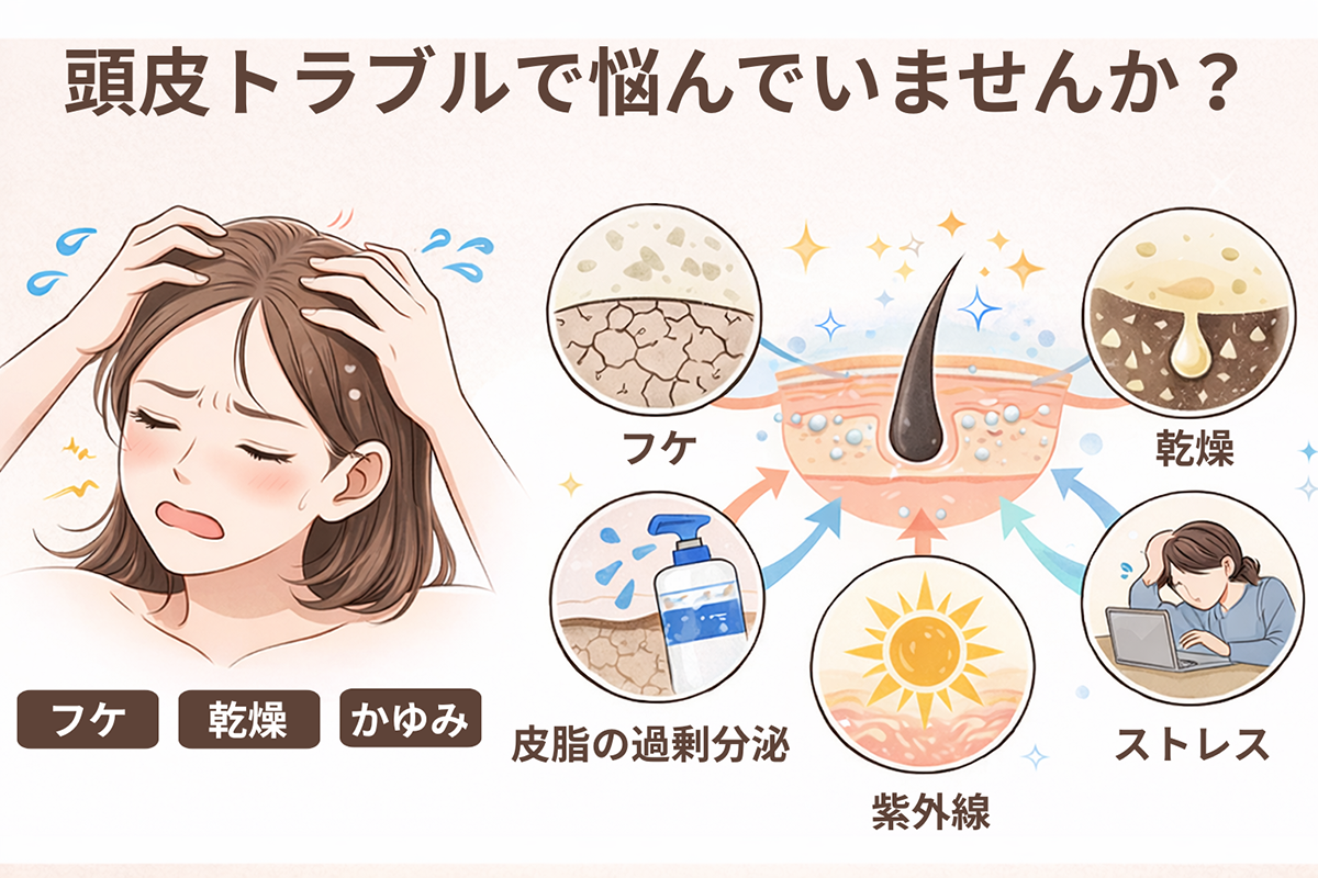 ミュースキャルプは頭皮トラブルに悩む人に効果的?原因と対策を徹底解説