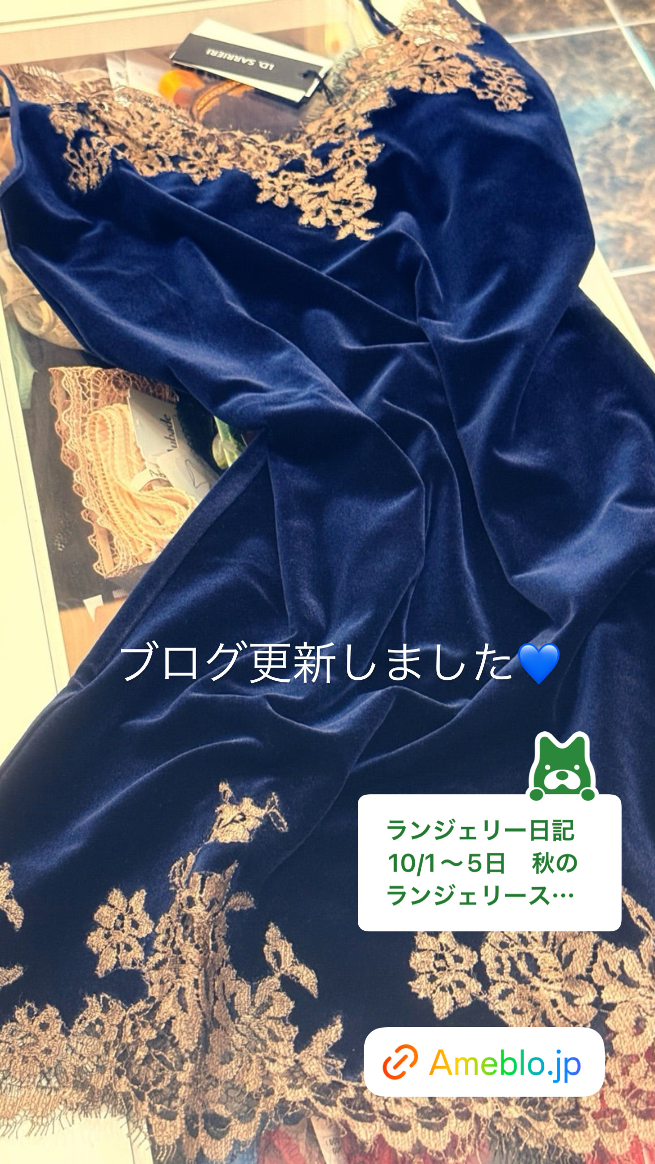 秋冬ランジェリー日記【ブログ】更新しました♡