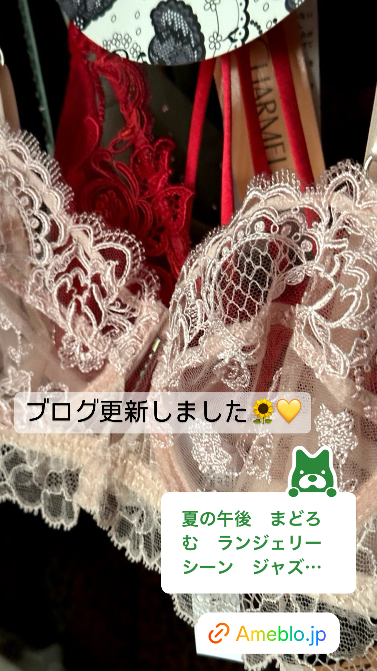 夏の午後　まどろむランジェリー官能【ブログ】ジャズとランジェリー