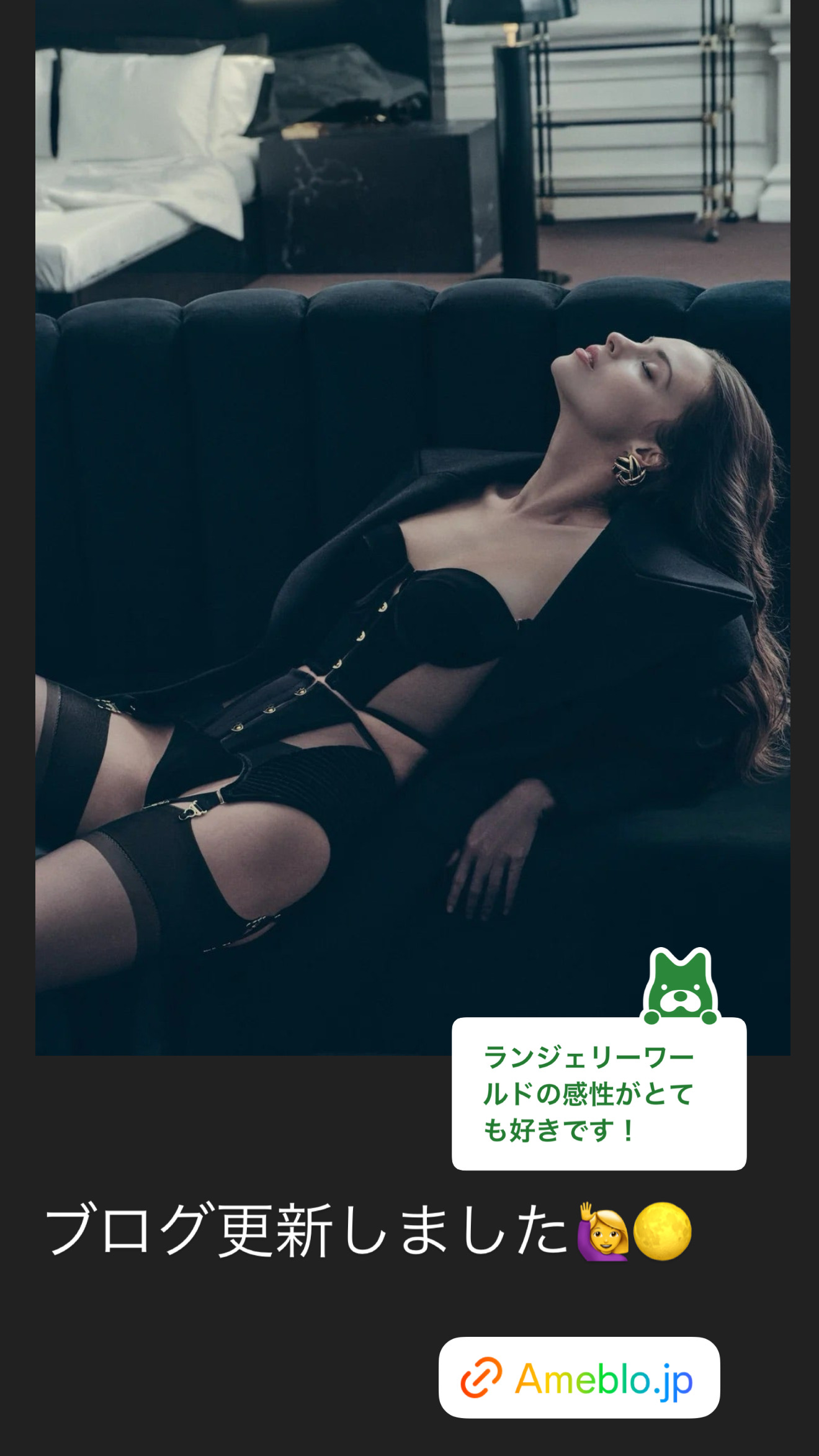 ランジェリーの夢はいつも前向きだ！【ブログ】更新しました