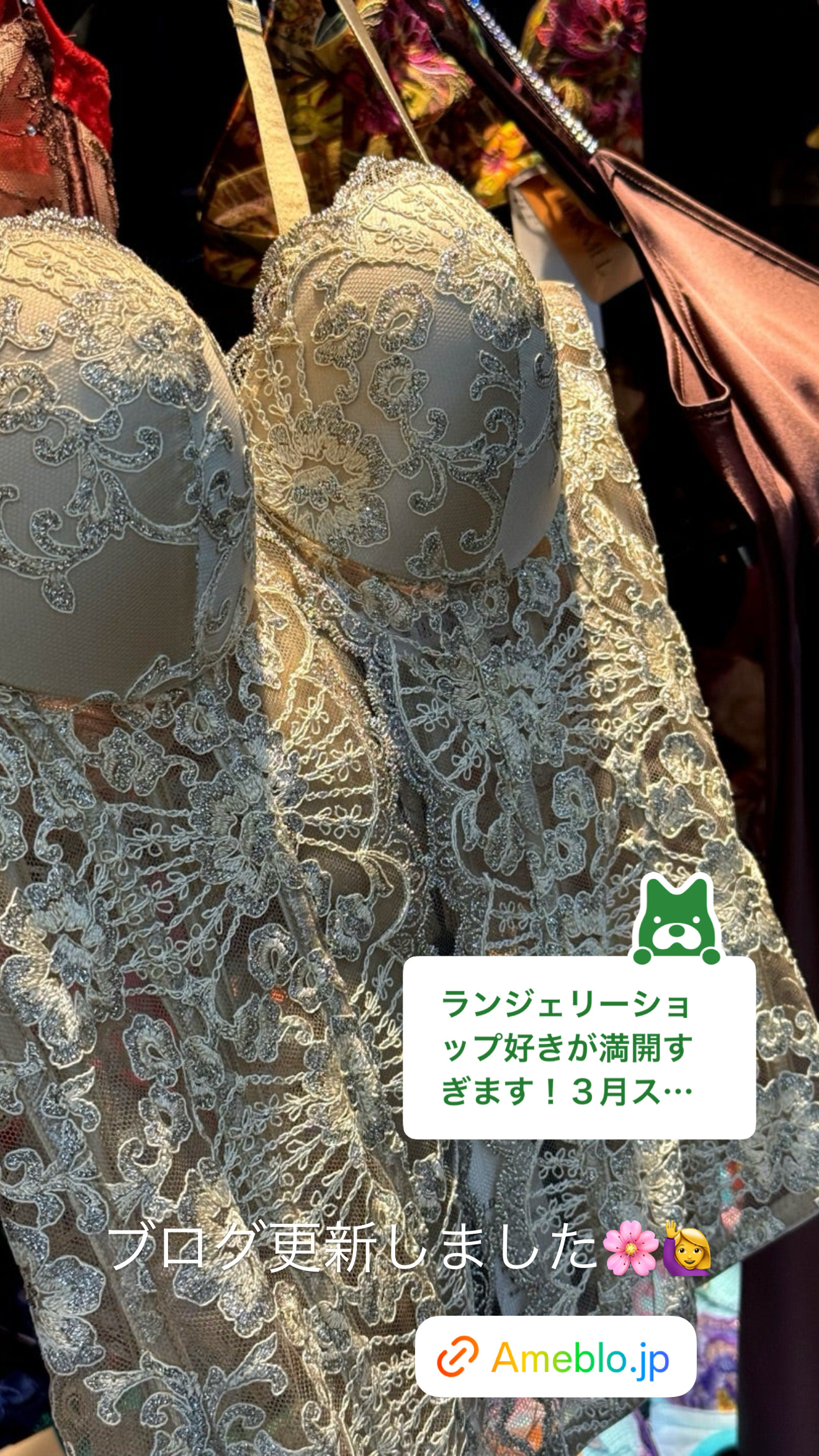 春のランジェリーショップダイアリー【ブログ】更新しました♡
