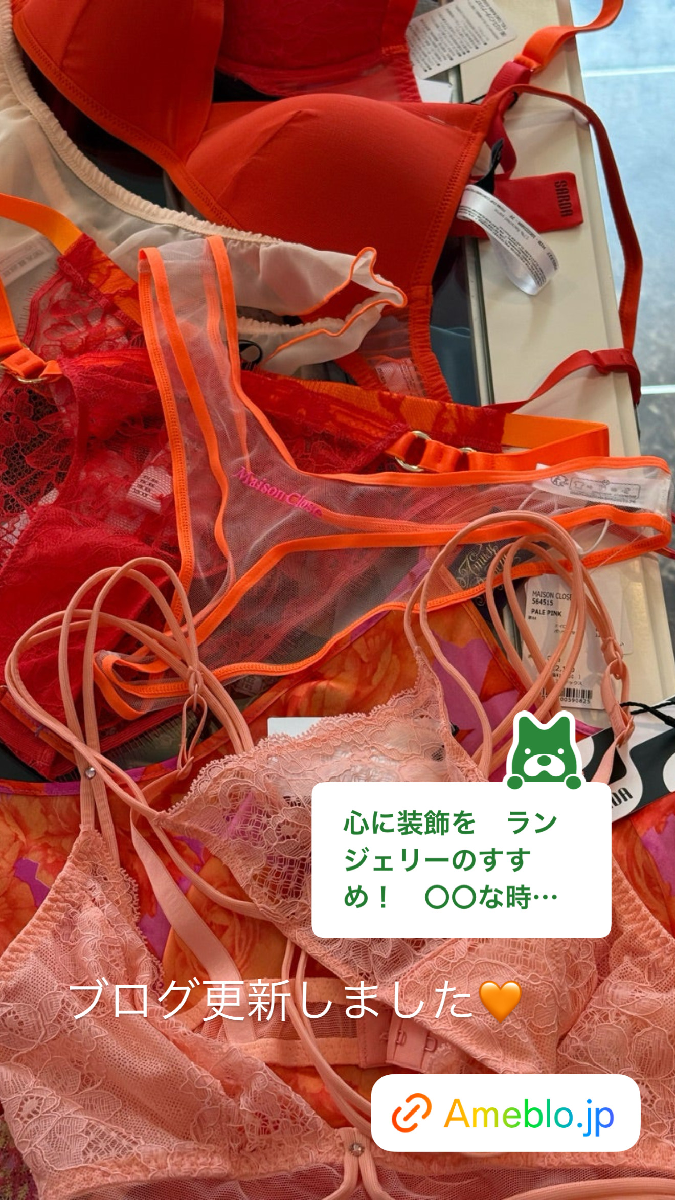 心に装飾をしてくれる大人のランジェリー世界【ブログ】ランジェリー日記