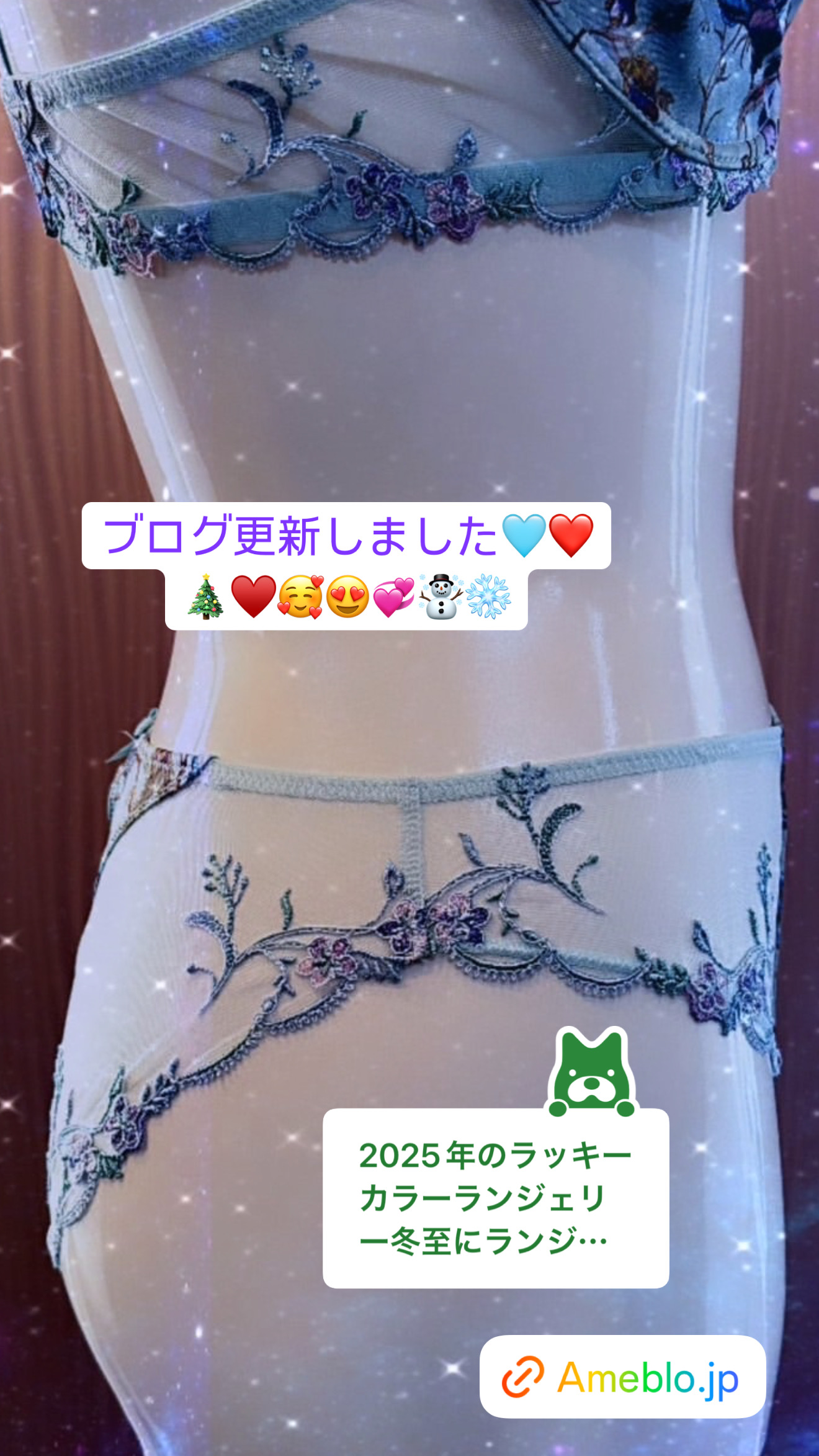 冬至にランジェリーを新調💙【ブログ】更新💙お客様セレクトランジェリー特集