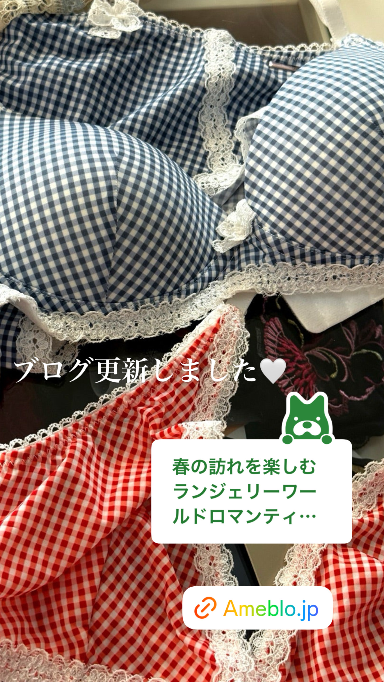 4月のランジェリー日記【ブログ】脳と宇宙とランジェリーと。お花見ランジェリー