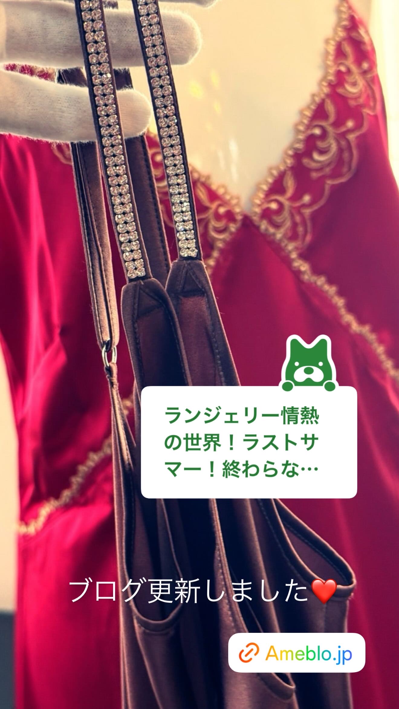 夏の終わりにランジェリーを想う【ブログ】更新しました♡