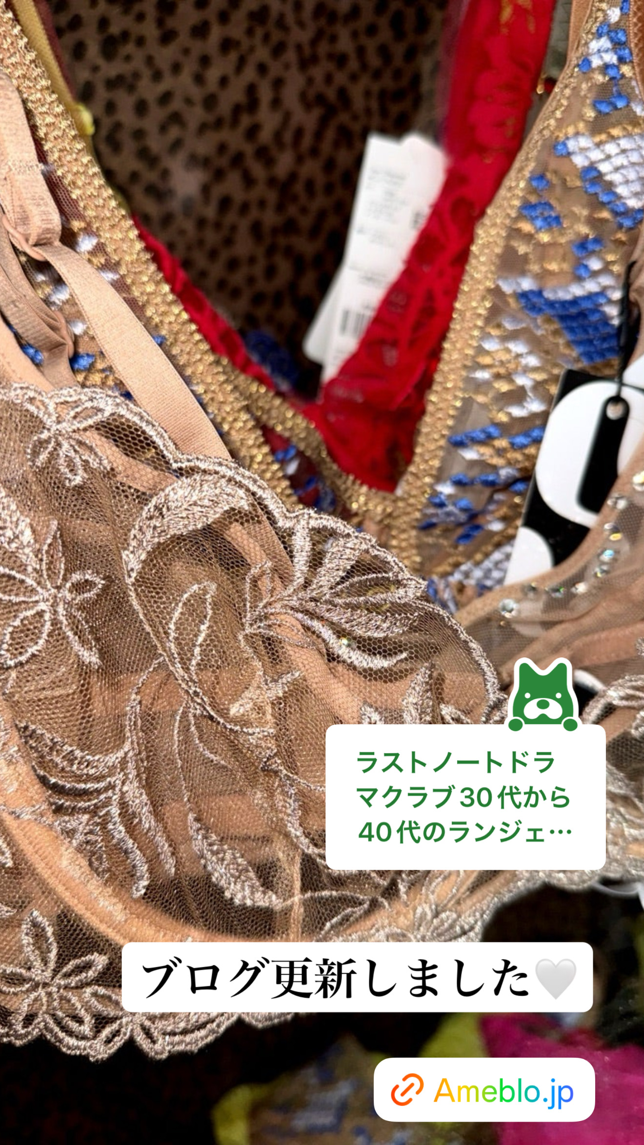 ランジェリーはオーラと纏う?【ブログ】ランジェリードラマクラブ