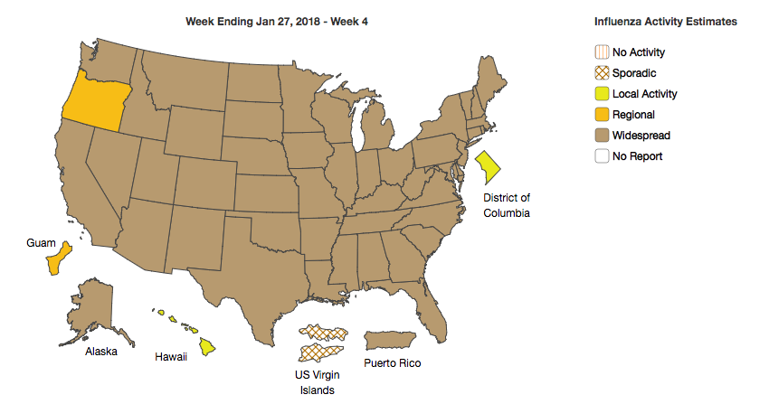 2018年のアメリカでのインフルエンザ事情について！そのアメリカでの対策とは？