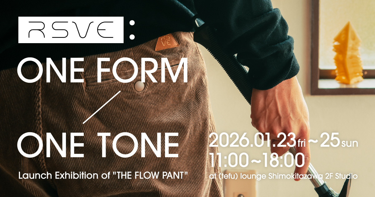 今週末RSVEのローンチポップアップにて新商品をリリースします