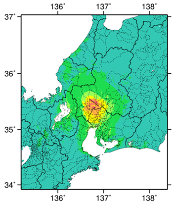 「濃尾地震震源域」
