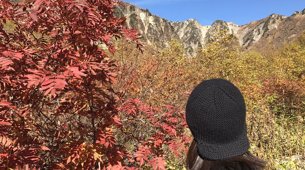 ウールのニット帽子が愛されています。