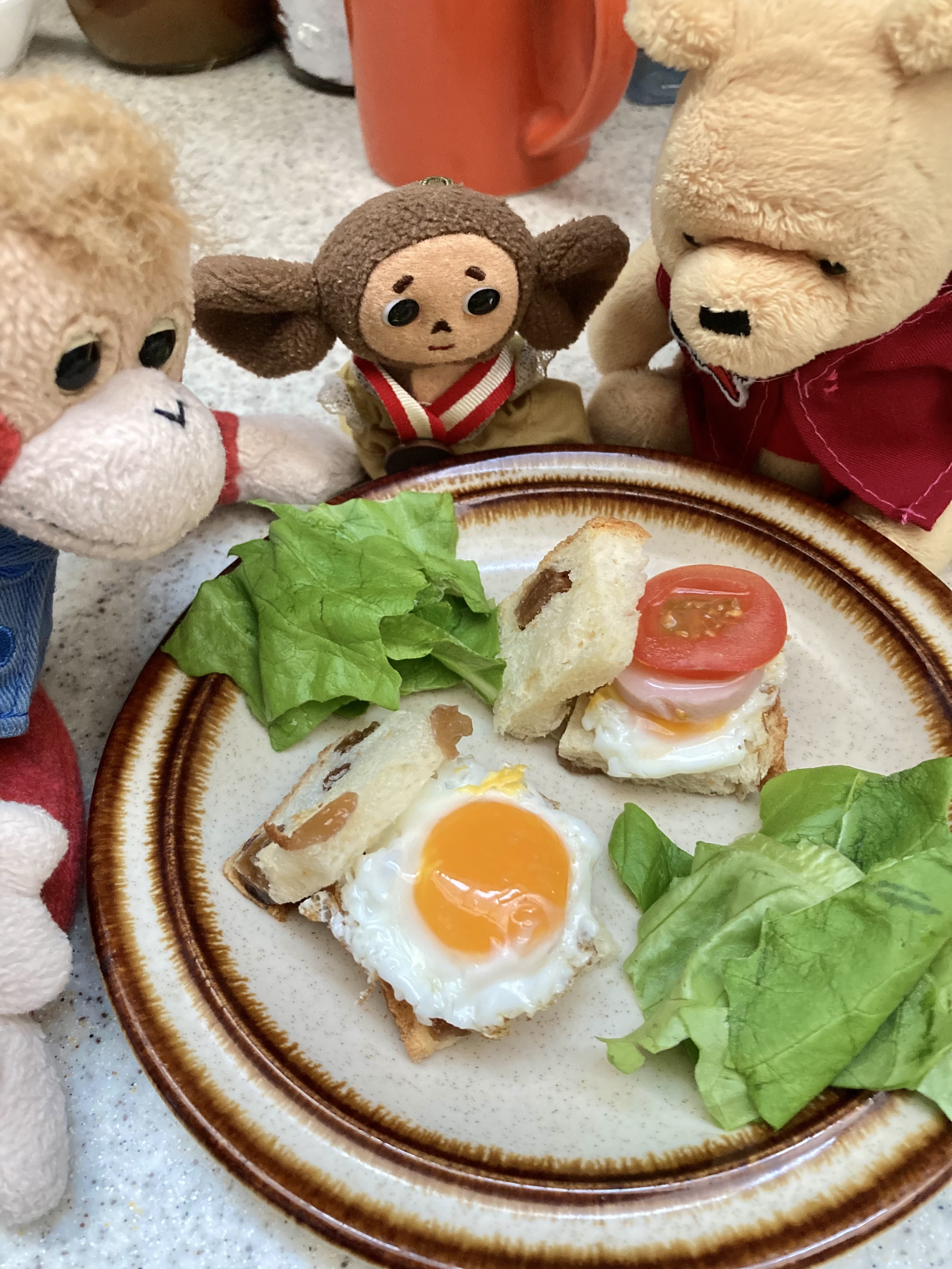 4cmのハムエッグサンドー！おうちでぬいぐるみカフェ★