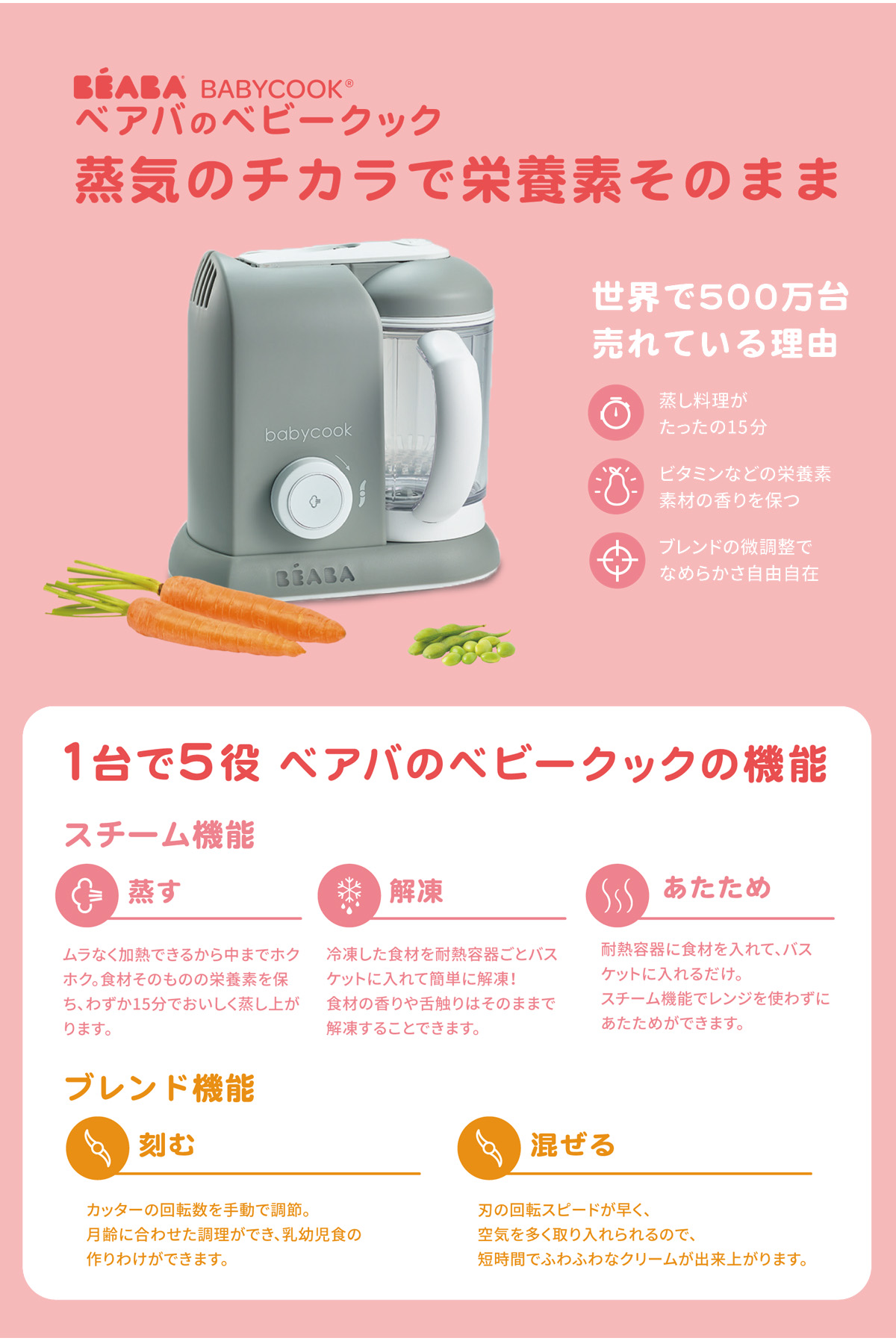 １台５役！BEABAベビークック入荷しました！