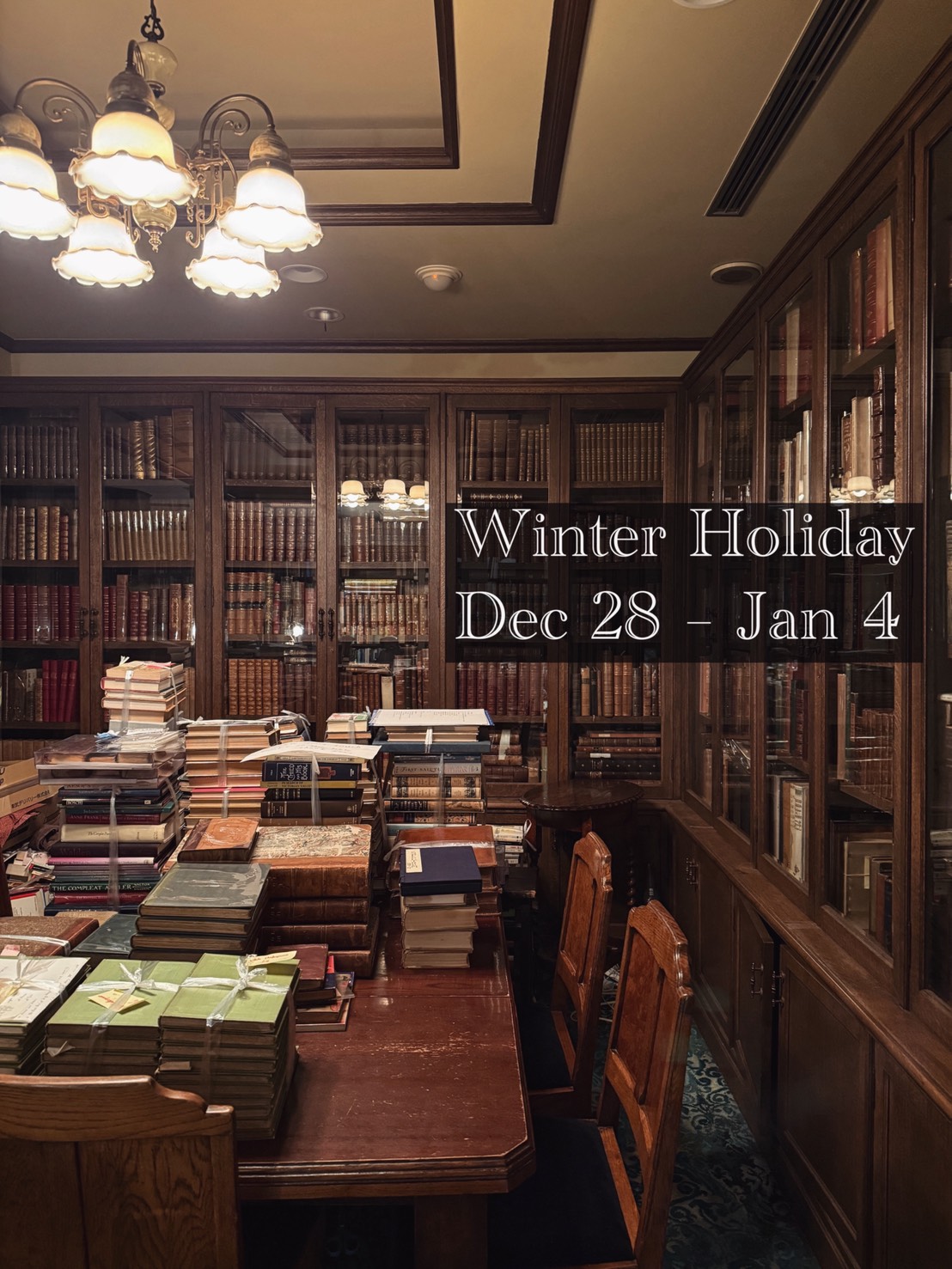 Winter Holiday Notice(12/28-1/4)