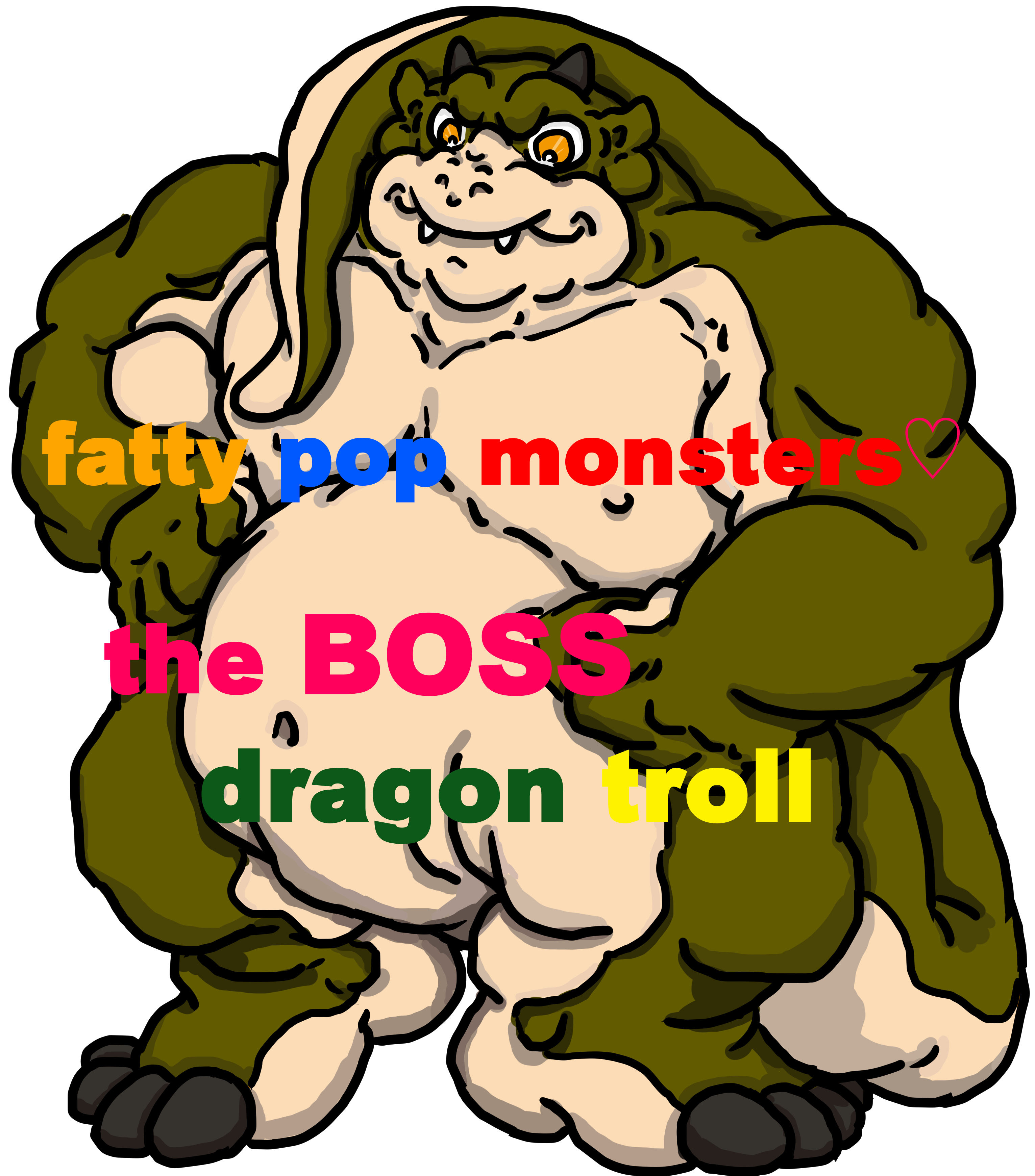 fatty pop monsters♡　おデブで愉快な仲間たち♡　オリジナルキャラクターリリース！！