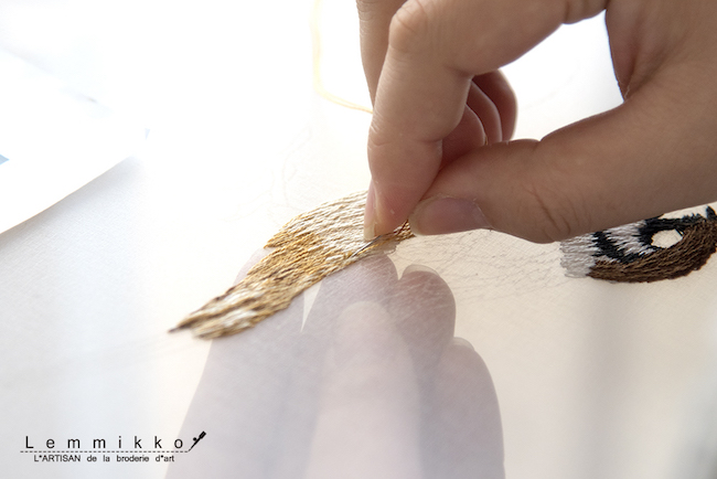 - atelier - 刺繍糸で作る鳥のオートクチュール刺繍