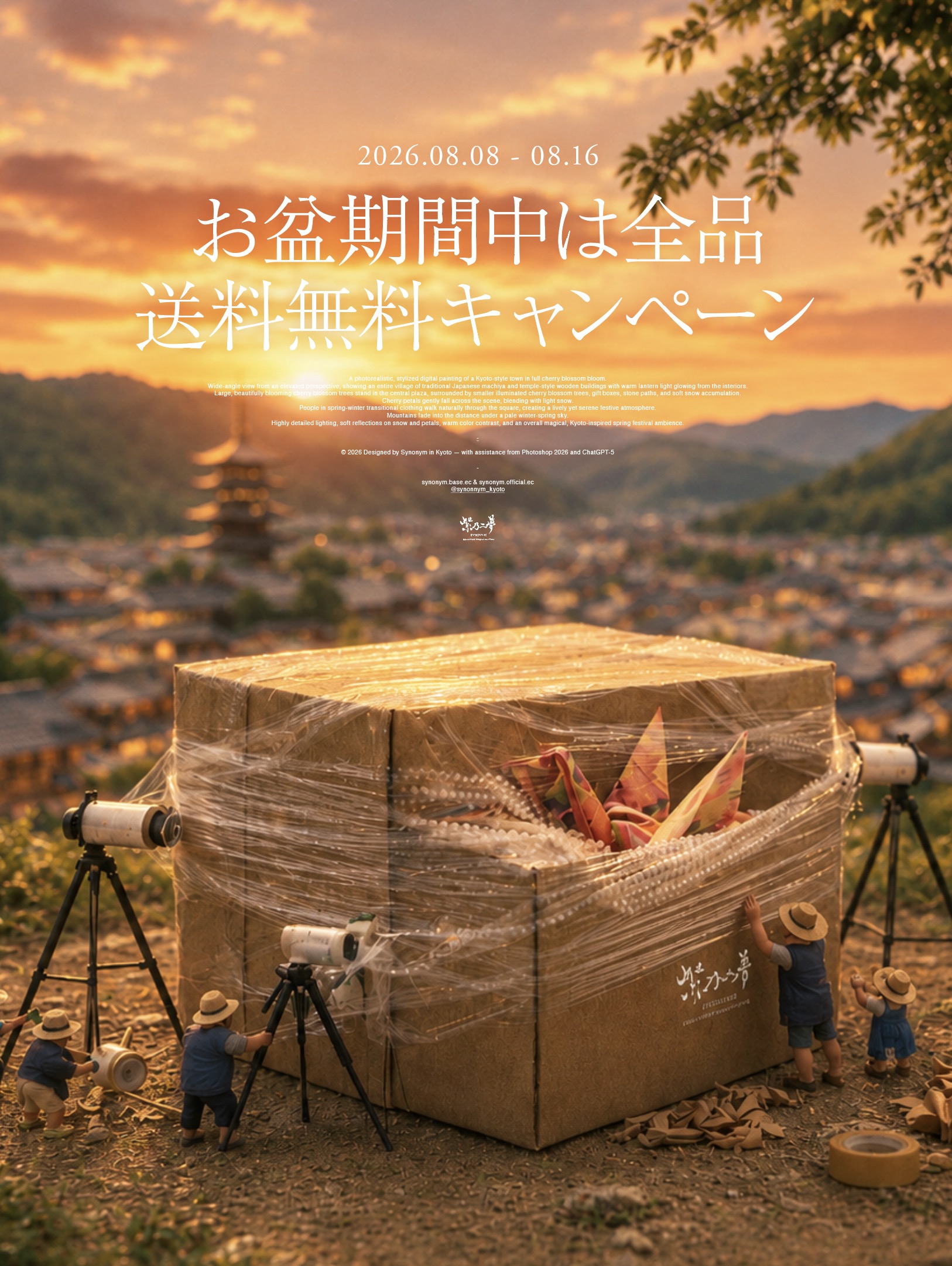 お盆期間中は全品送料無料