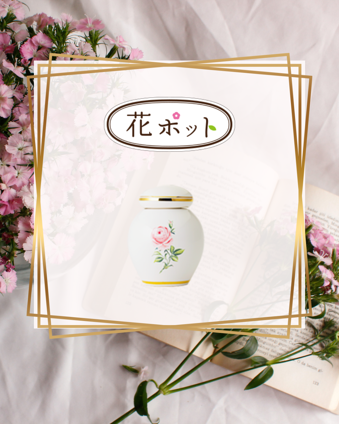 花ポットのご紹介のトリを務めますのは、花の王様・ばらです！　今の季節に美しく咲き誇るお花です！