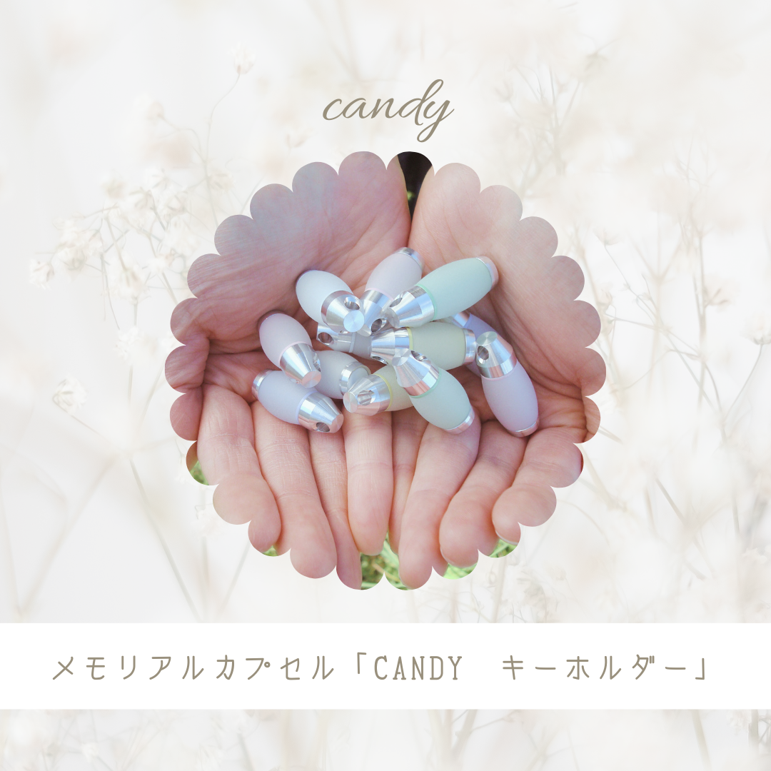 お出かけのお供に！メモリアルカプセル・CANDY　大切だったあの子のお散歩ルートをたどる時にもどうぞ