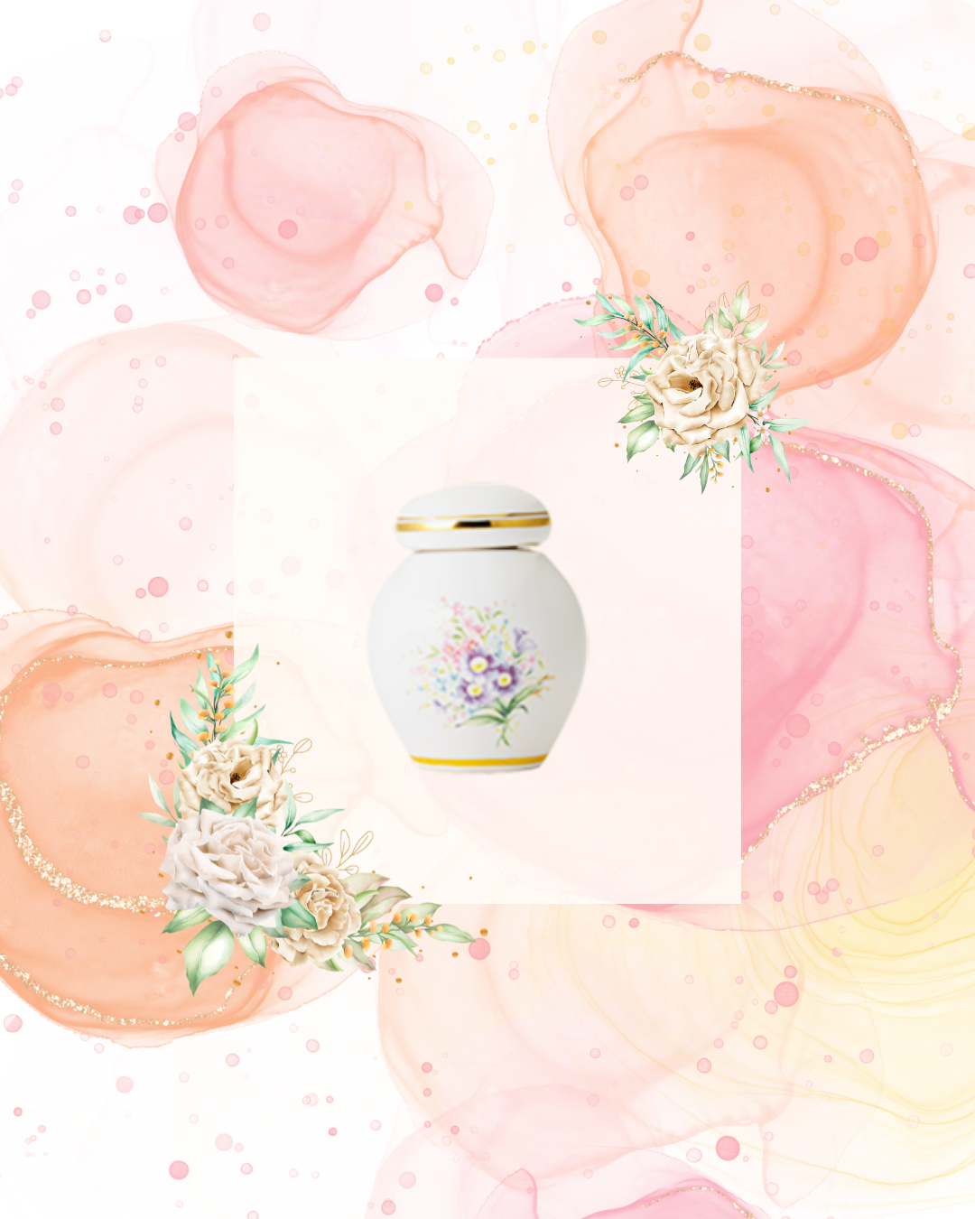 ゴールデンウィーク真っ只中です。一斉に花開くこの季節、お花をモチーフにしたミニ骨壷はいかがでしょう！