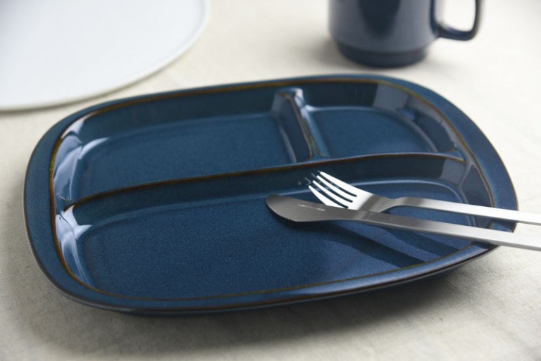 「こだわりの一皿」のための北欧ブルー ランチプレート[美濃焼]