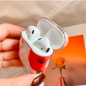 周りと差がつくお洒落なclear flower AirPods case　,.;+*