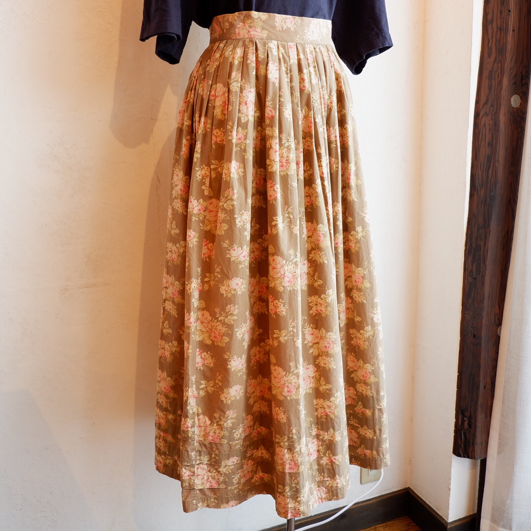 USA古着 ralph lauren country flower skirt