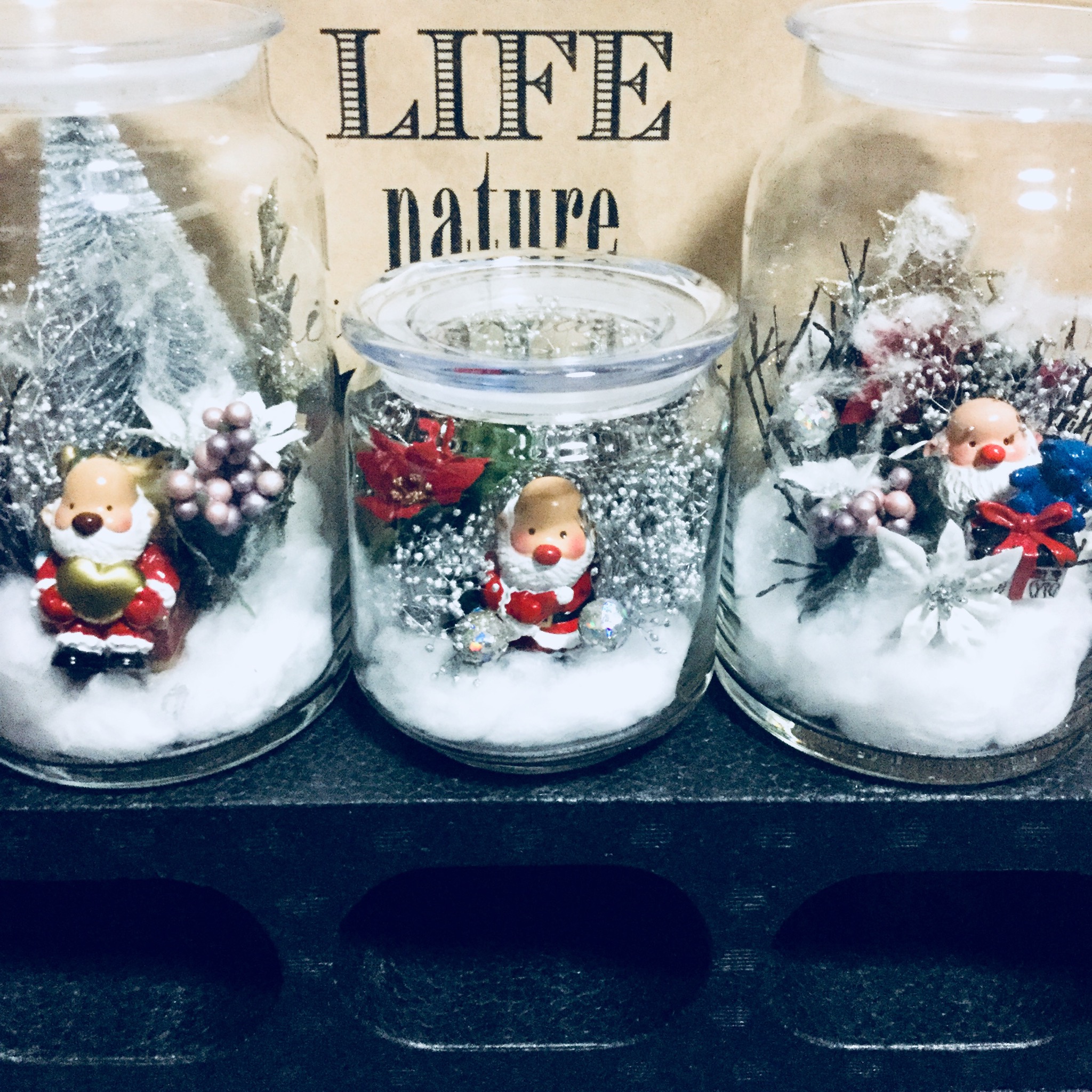 ☆クリスマス ガラス瓶☆