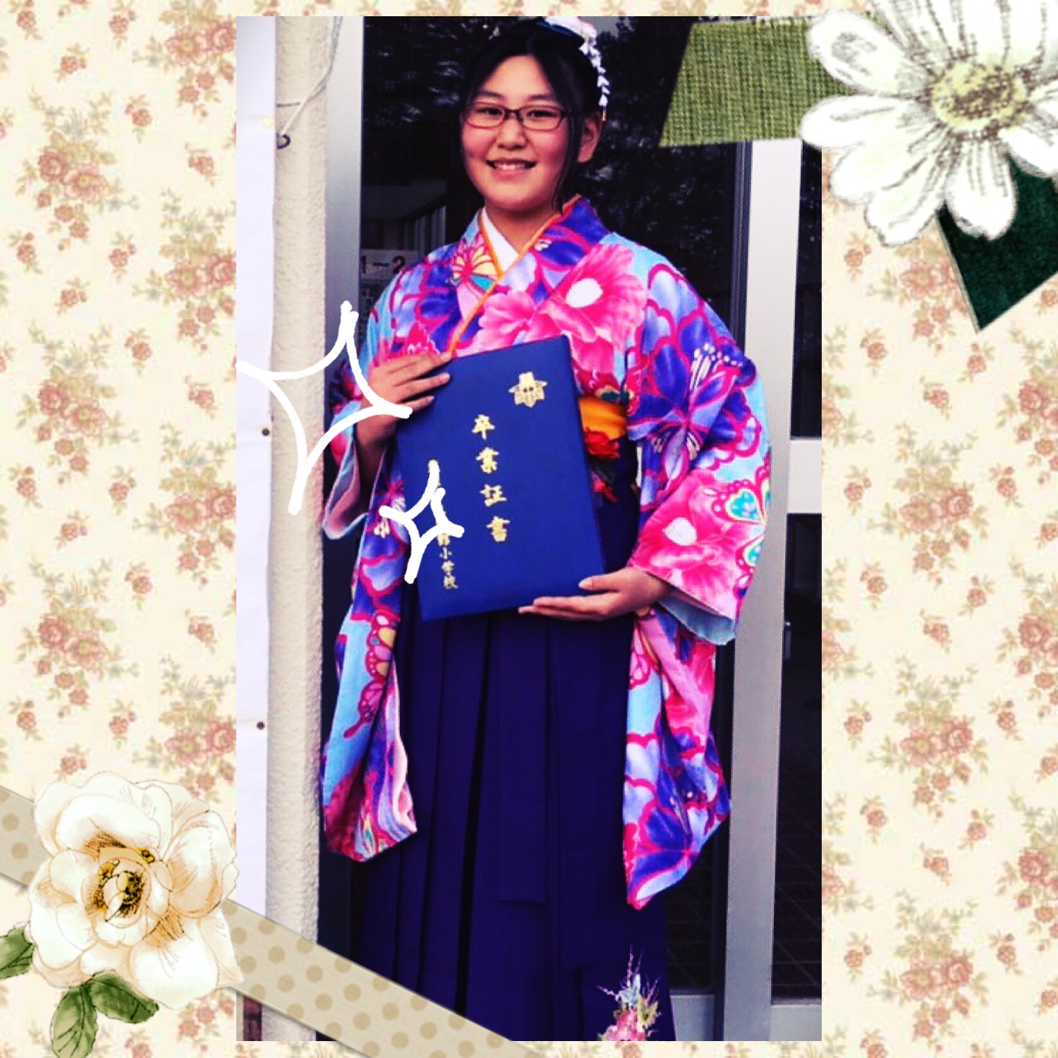 小学校卒業式に💖