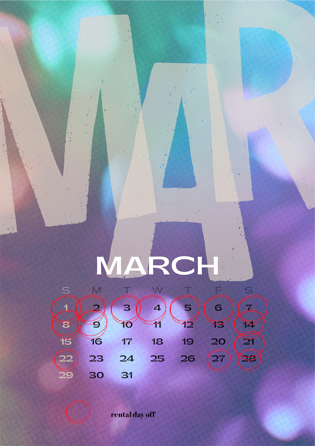 2026 3月営業日スケジュール