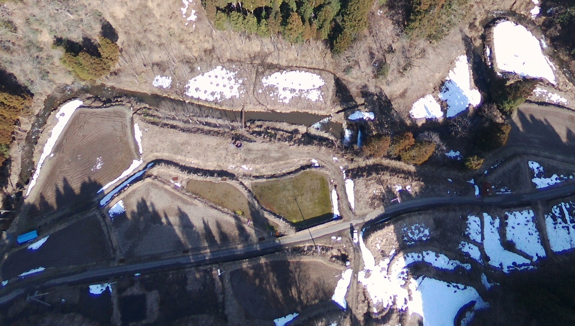 自然栽培米の里「杉野」の横山岳の山道沿いにある自然栽培田んぼが2枚あります。