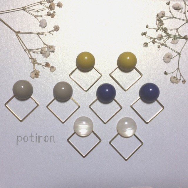 シンプルな大人ピアス/イヤリング❁出品しました♡♡