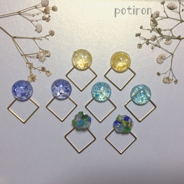 クリアでシンプルな大人ピアス/イヤリング❁﻿こちらも出品中です。