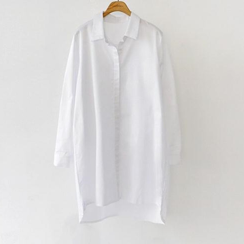 春にぴったり♥シンプルホワイトロングシャツ