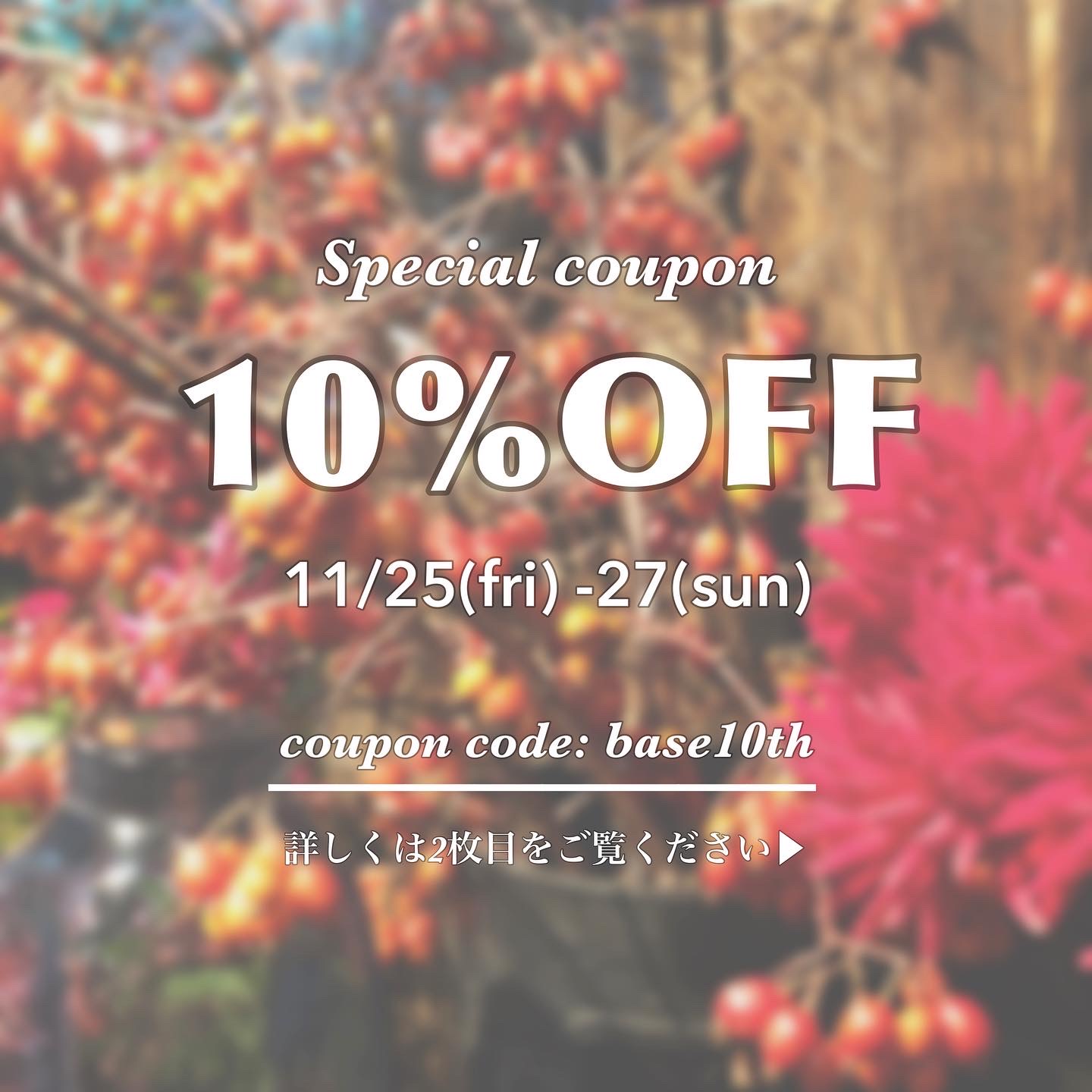 冬のスペシャルクーポン！10%OFFをお見逃しなく！