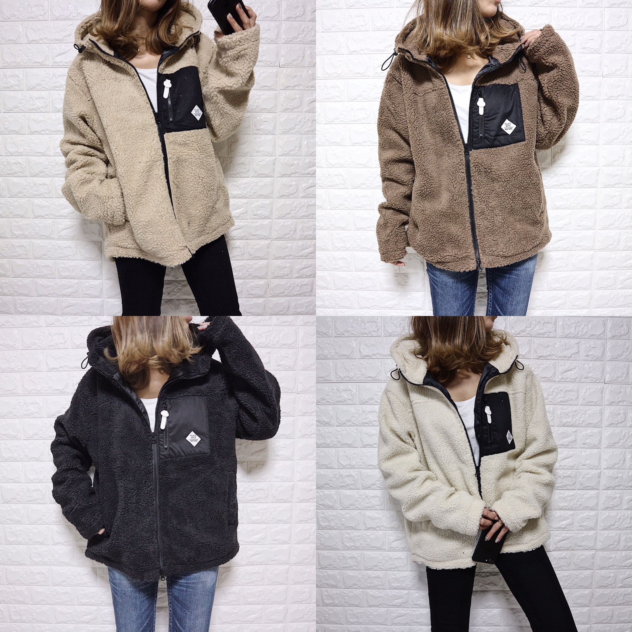 4color/ 男女可能ボアブルゾン&コーデュロイシャツ
