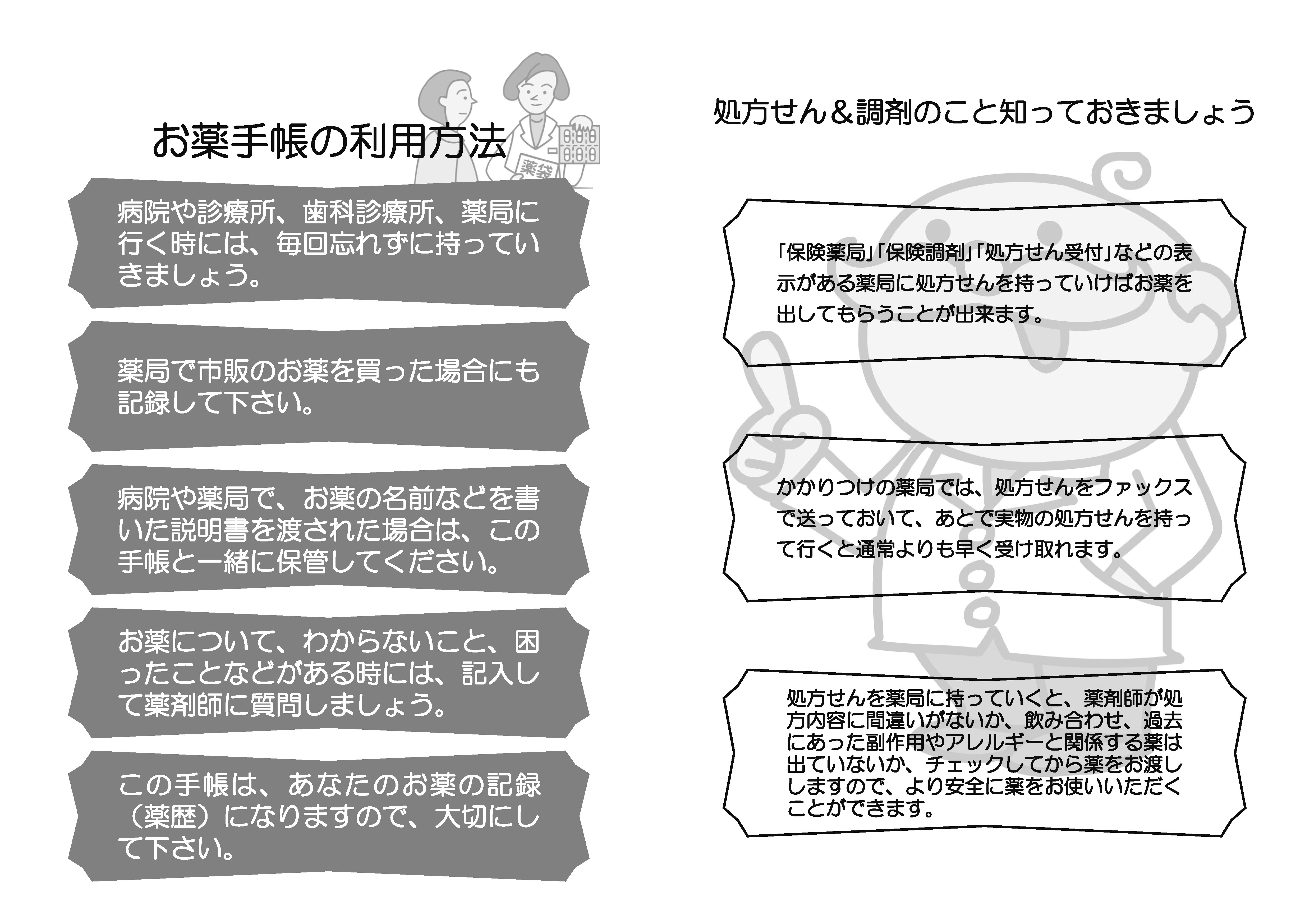 お薬手帳の仕様変更の件。