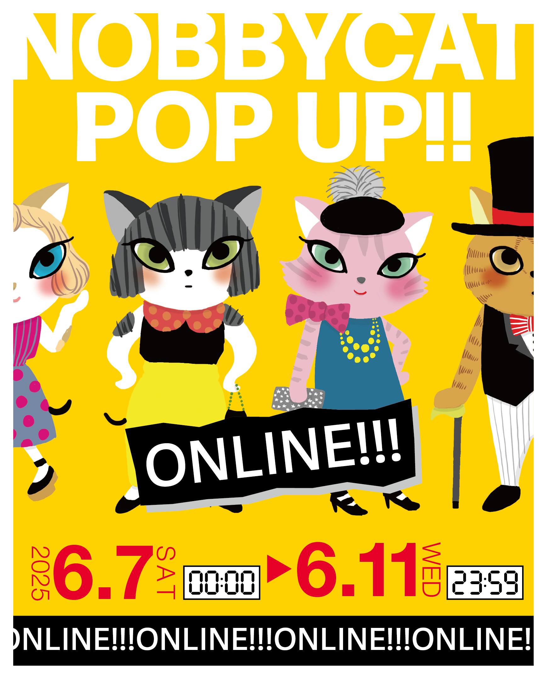 【6/7〜6/11】NOBBYCAT POPUP オンライン開催✨✨✨