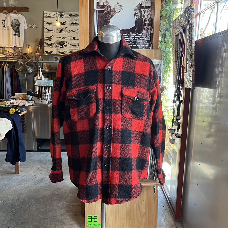 MELTON : BUFFALO CHECK FLANNEL SHIRT(USED)
