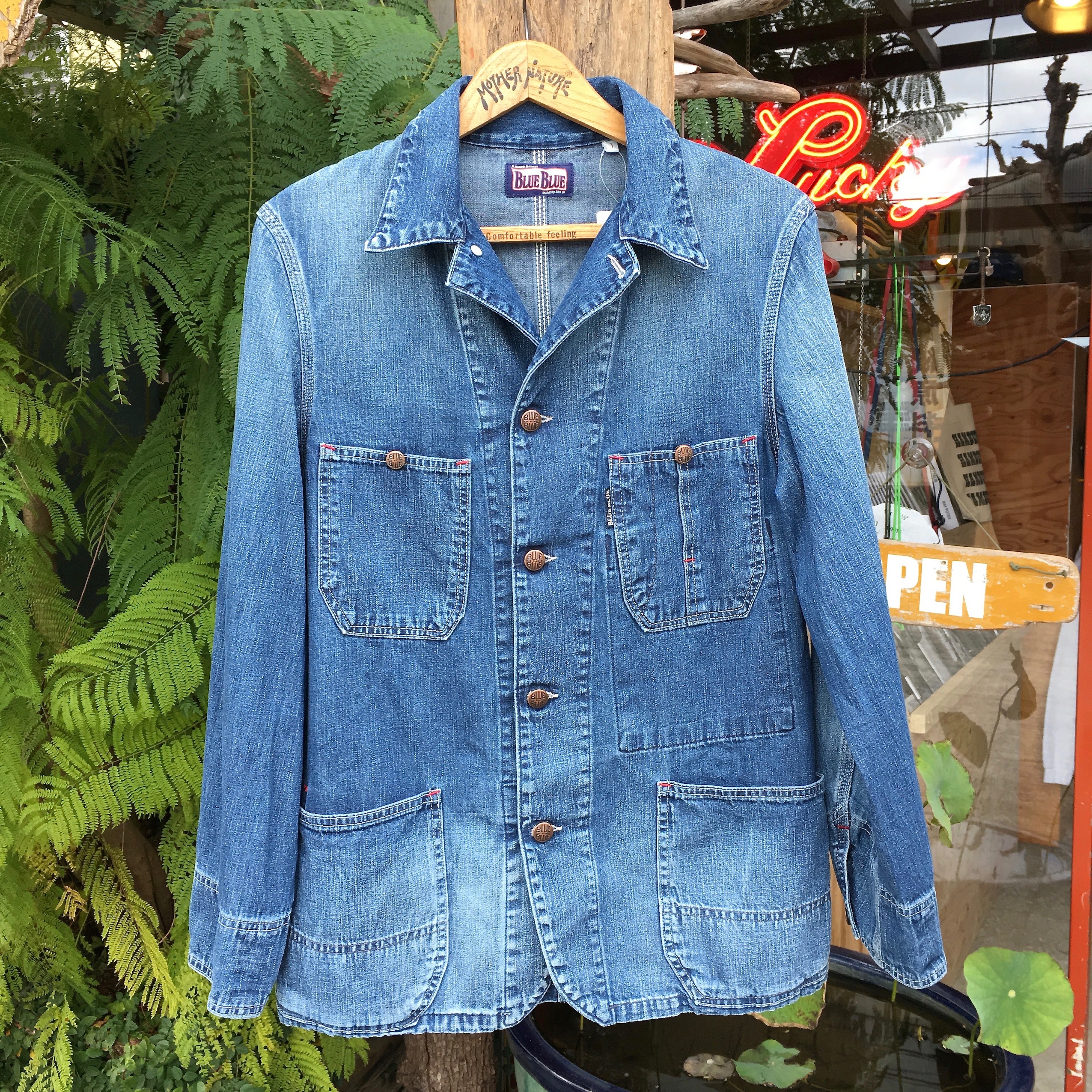 BLUE BLUE : JK1710 ライトデニムUSED スタンダード カバーオールジャケット