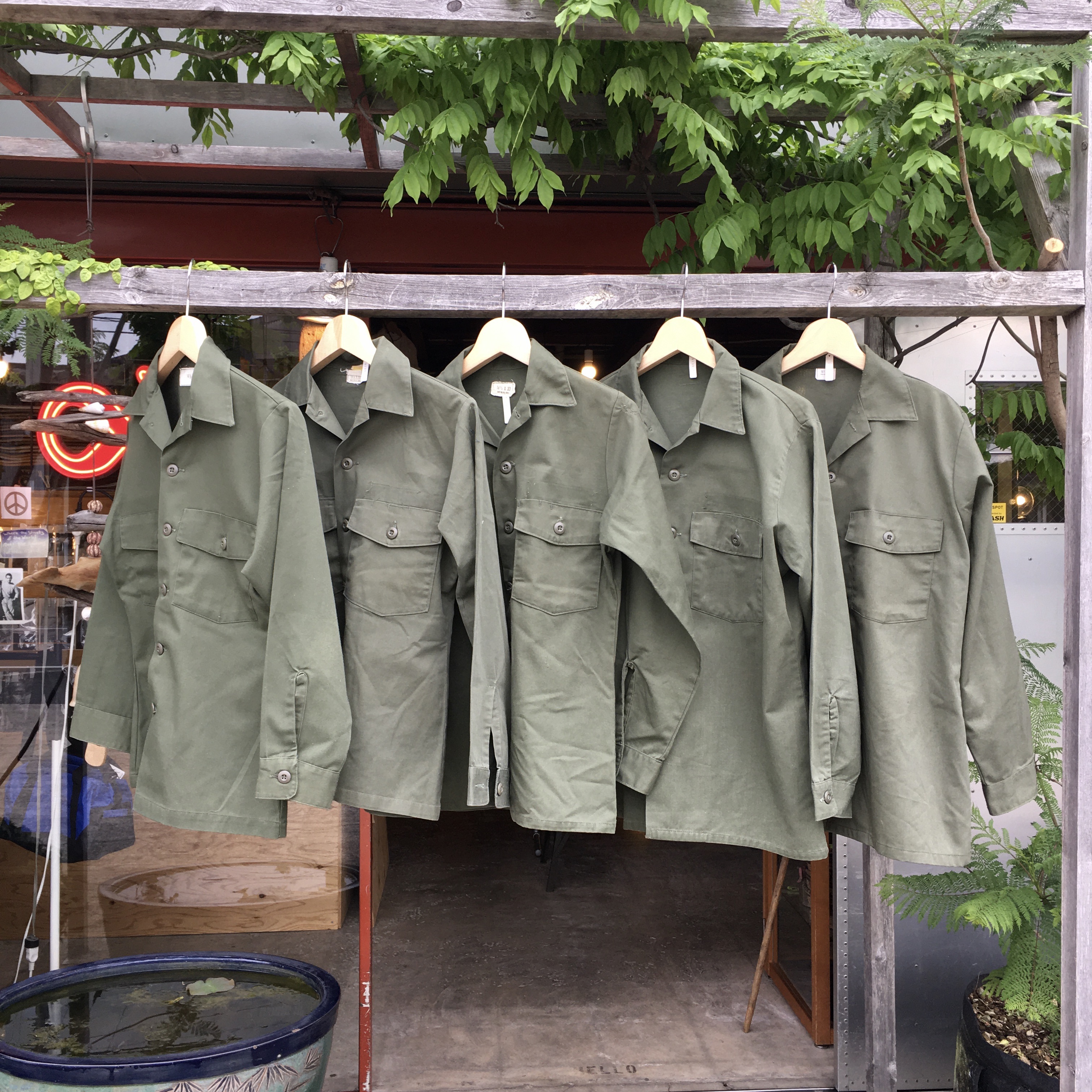 US POLY/COTTON FATIGUE SHIRTS(USED) 