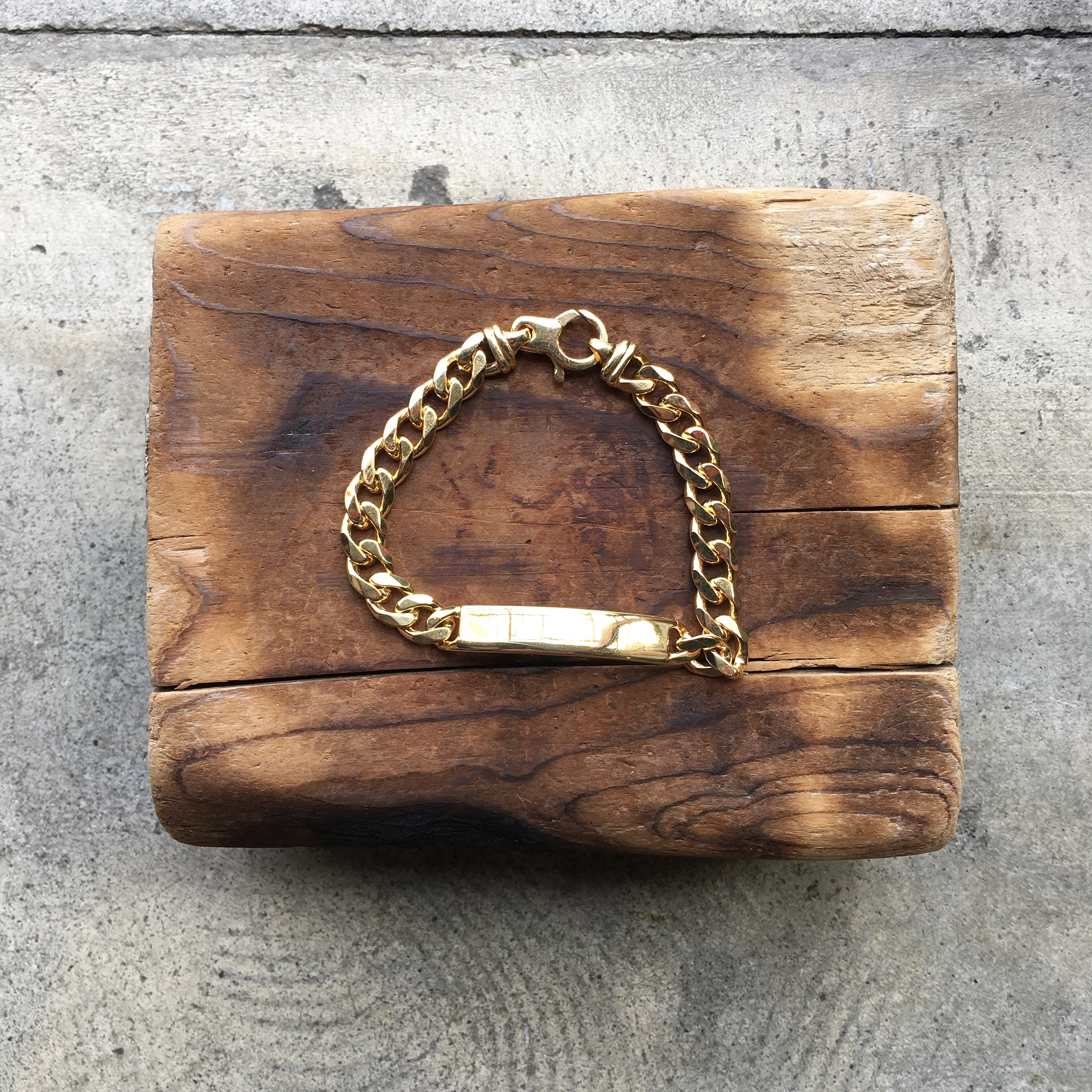 Argentidea:  ID identity bracelet 8㎜ GOLD 
