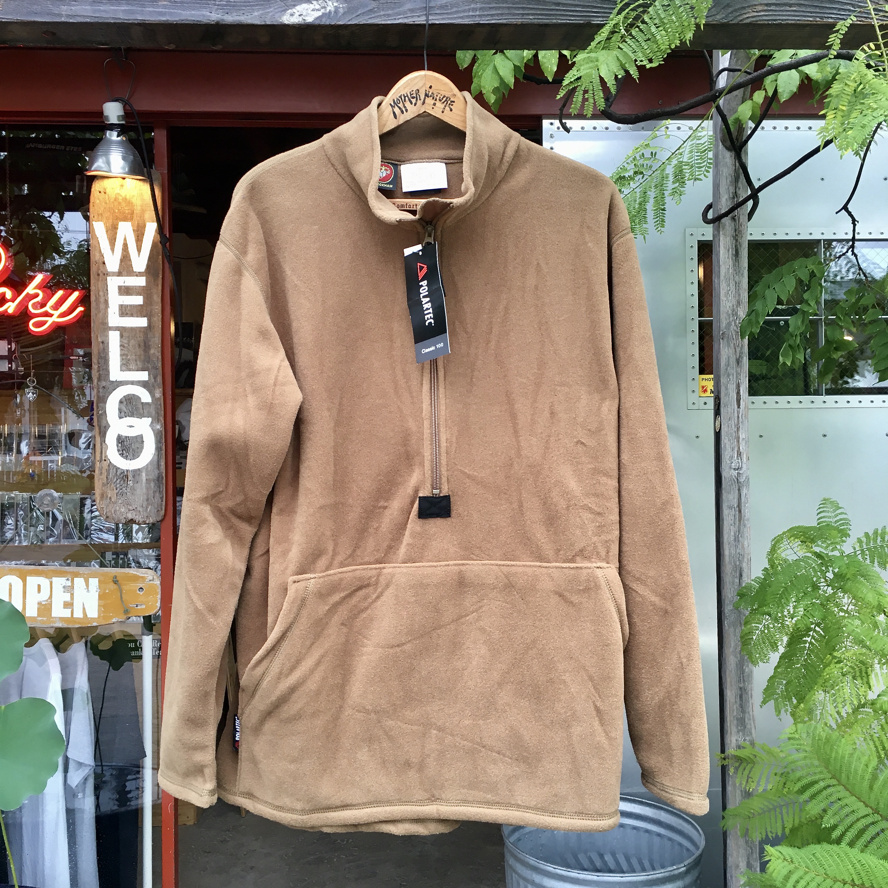  NOS GI USMC : BROWN FLEECE PULLOVER