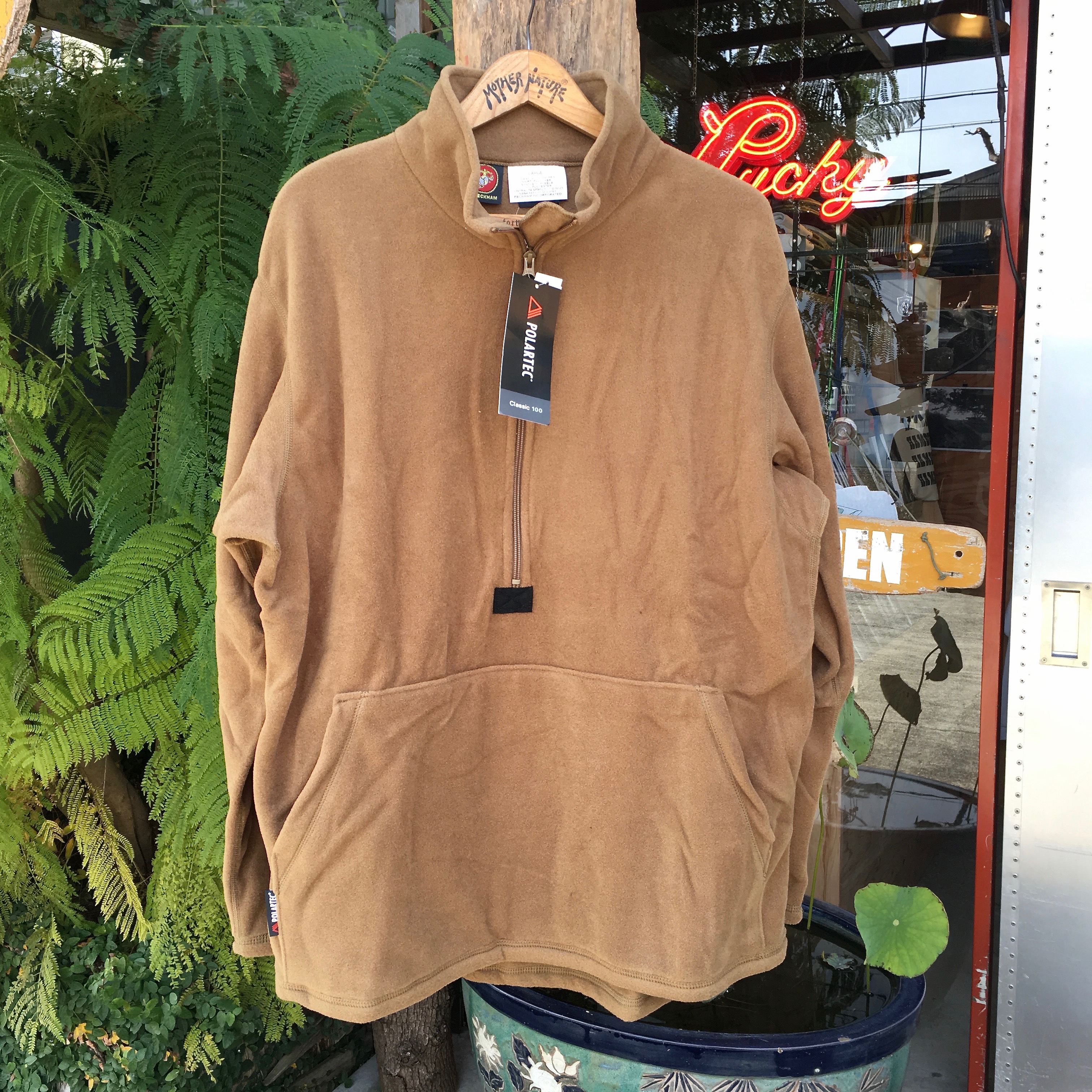 NOS GI USMC : BROWN FLEECE PULLOVER