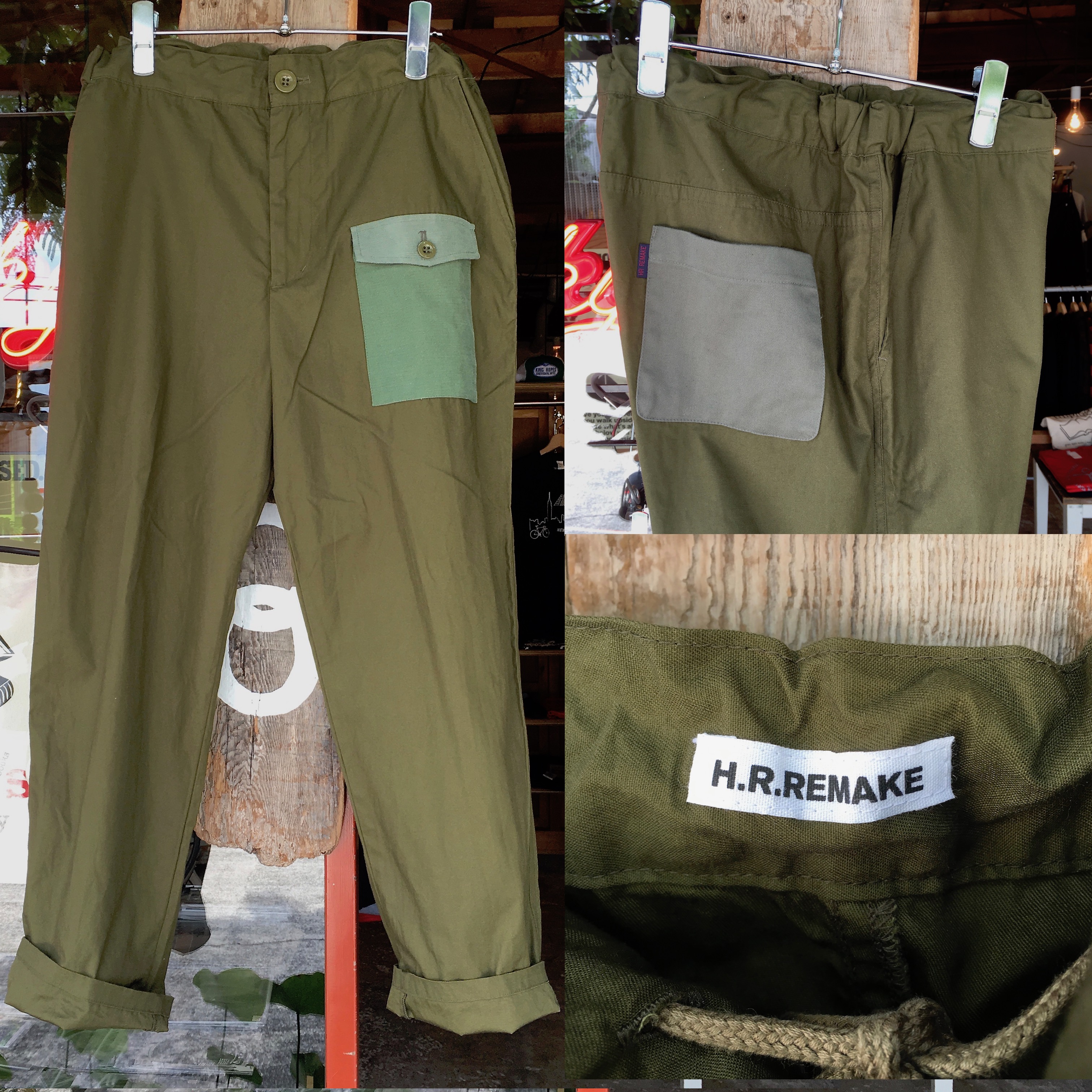  H.R.REMAKE :RPA50 PATCH POCKET UTILITY PANTS