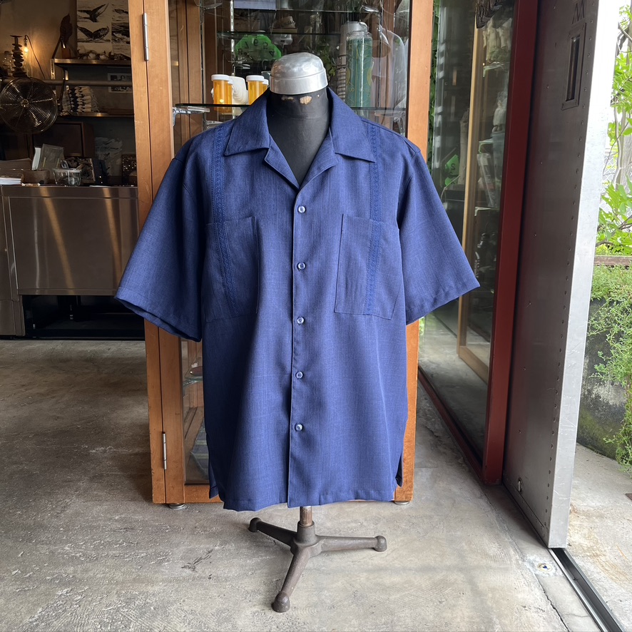 D’Accord : Cuban Collar Retro Guayabera Shirt