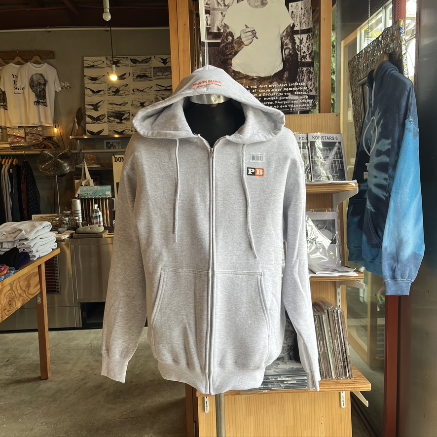 PRISON BLUES : Letter Block Full-Zip Hoodie